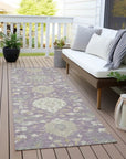 LOOMLAN Rugs Ilyara Purple Washable Indoor-Outdoor Rug