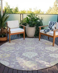 LOOMLAN Rugs Ilyara Purple Washable Indoor-Outdoor Rug