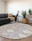 LOOMLAN Rugs Ilyara Purple Washable Indoor-Outdoor Rug