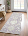LOOMLAN Rugs Ilyara Purple Washable Indoor-Outdoor Rug
