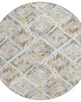 LOOMLAN Rugs Ilyone Ivory Washable Indoor-Outdoor Rug