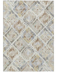 LOOMLAN Rugs Ilyone Ivory Washable Indoor-Outdoor Rug