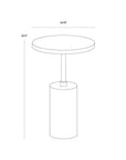 SUNPAN Saldo Concrete Black Outdoor End Table