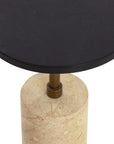 SUNPAN Saldo Concrete Black Outdoor End Table