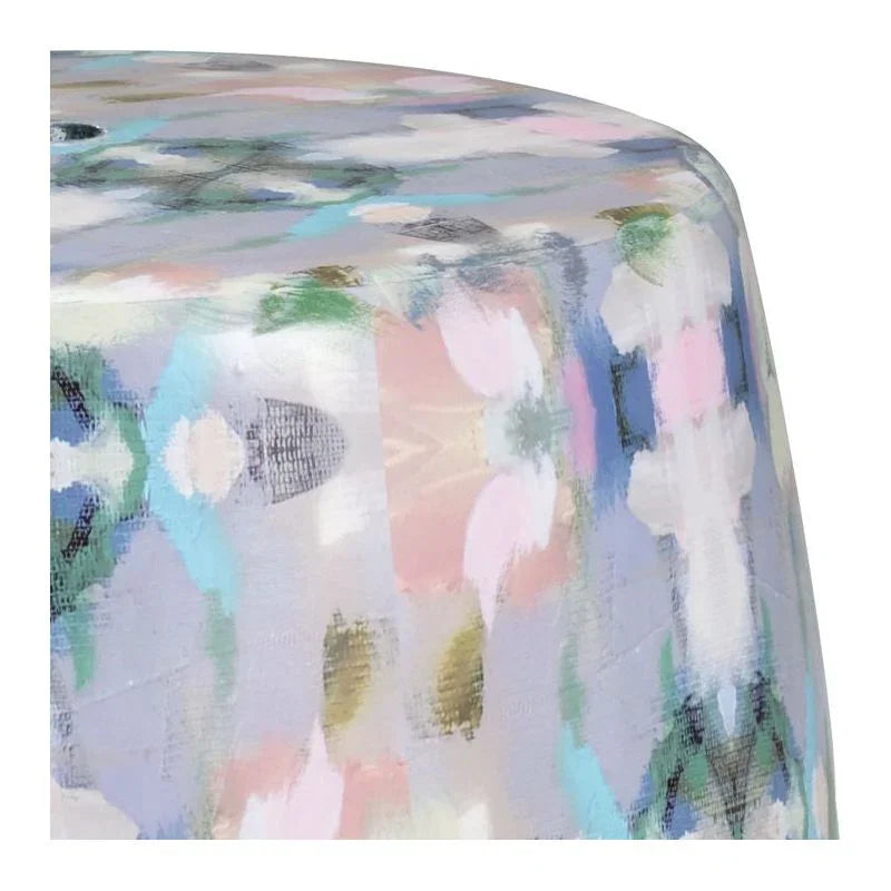 Indigo Girl Modern Ceramic Outdoor Garden Stool - LOOMLAN - Wildwood - Poufs and Stools