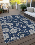 LOOMLAN Rugs Inoa Blue Washable Indoor-Outdoor Rug