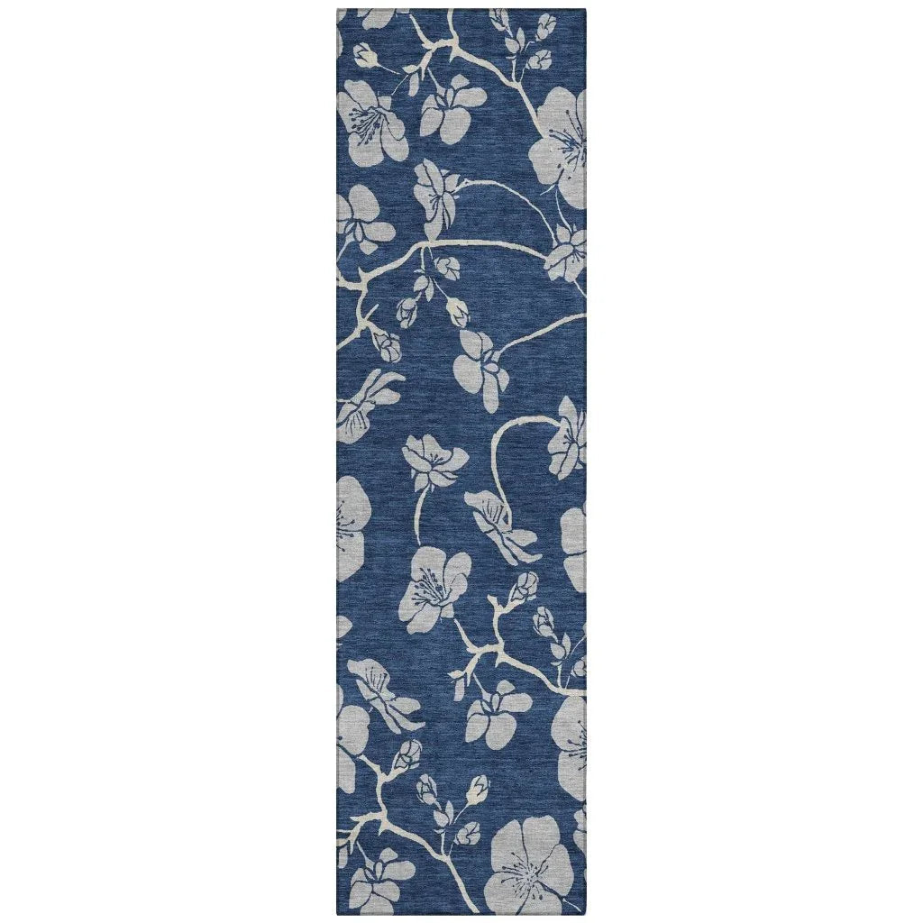 LOOMLAN Rugs Inoa Blue Washable Indoor-Outdoor Rug