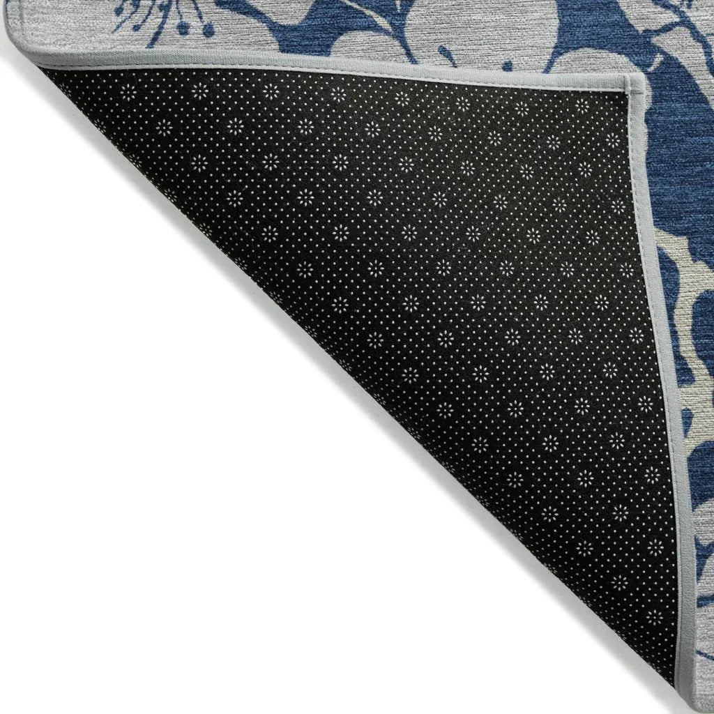 LOOMLAN Rugs Inoa Blue Washable Indoor-Outdoor Rug