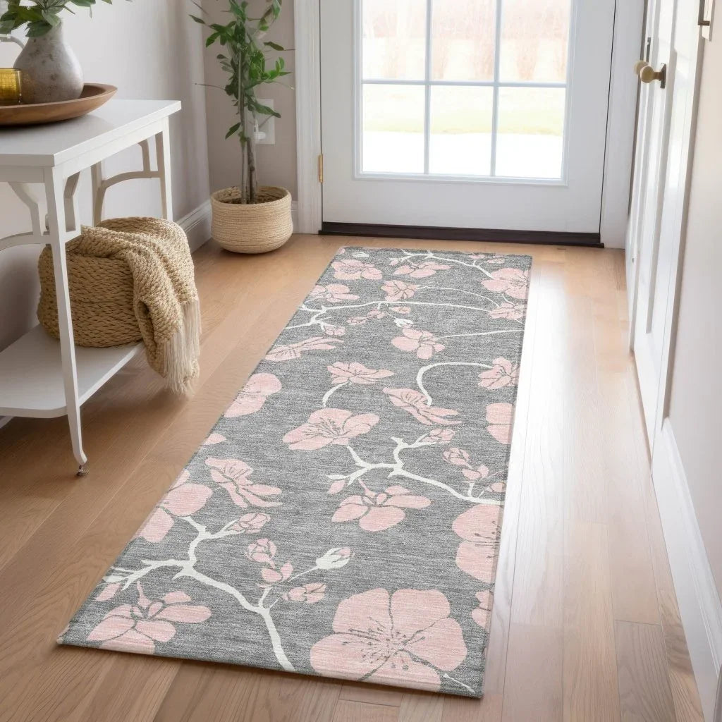 LOOMLAN Rugs Inoa Gray Washable Indoor-Outdoor Rug