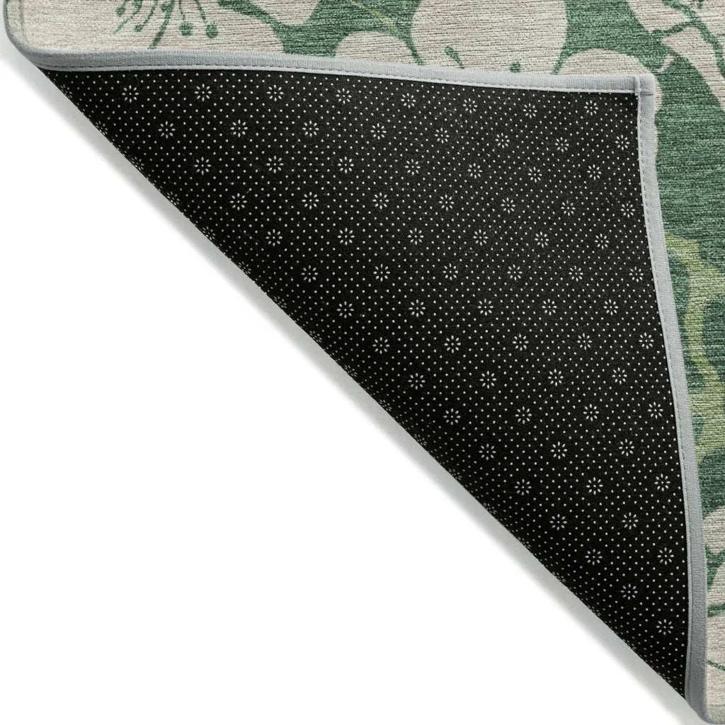 LOOMLAN Rugs Inoa Green Washable Indoor-Outdoor Rug