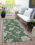 LOOMLAN Rugs Inoa Green Washable Indoor-Outdoor Rug