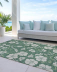 LOOMLAN Rugs Inoa Green Washable Indoor-Outdoor Rug