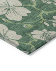 LOOMLAN Rugs Inoa Green Washable Indoor-Outdoor Rug