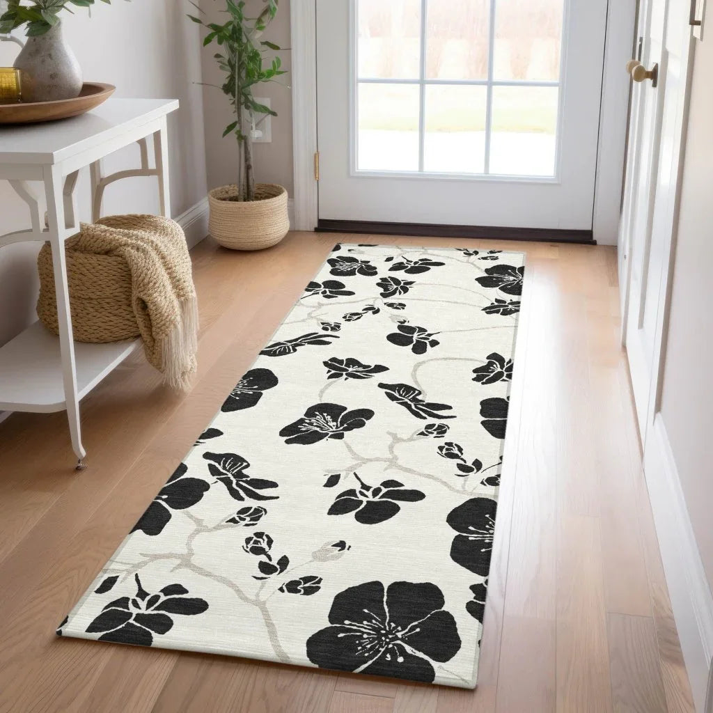 LOOMLAN Rugs Inoa Ivory Washable Indoor-Outdoor Rug