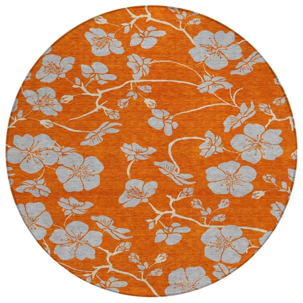 LOOMLAN Rugs Inoa Orange Washable Indoor-Outdoor Rug