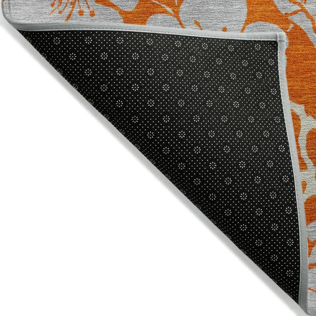 LOOMLAN Rugs Inoa Orange Washable Indoor-Outdoor Rug
