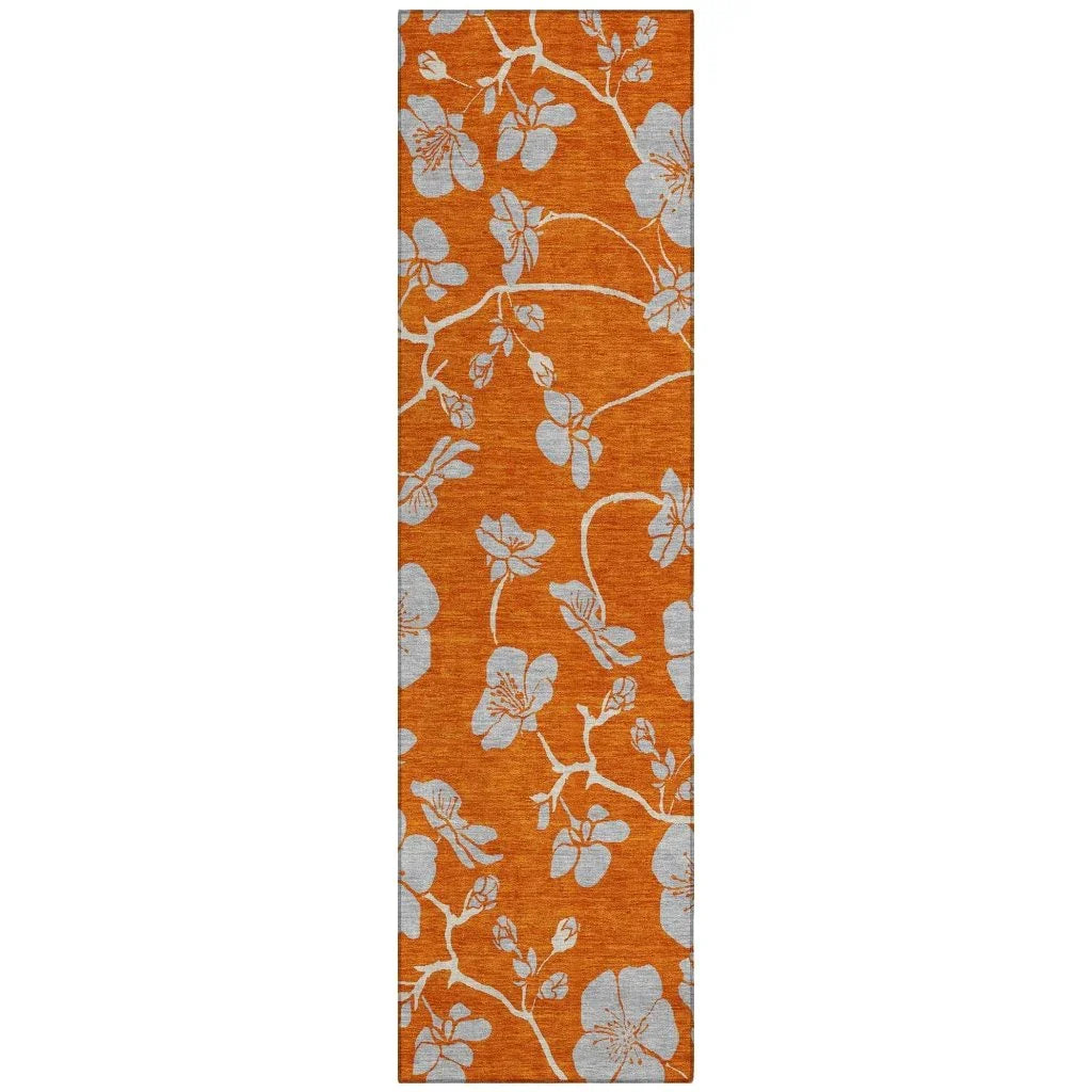 LOOMLAN Rugs Inoa Orange Washable Indoor-Outdoor Rug
