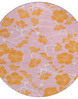 LOOMLAN Rugs Inoa Pink Washable Indoor-Outdoor Rug