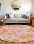 LOOMLAN Rugs Inoa Pink Washable Indoor-Outdoor Rug