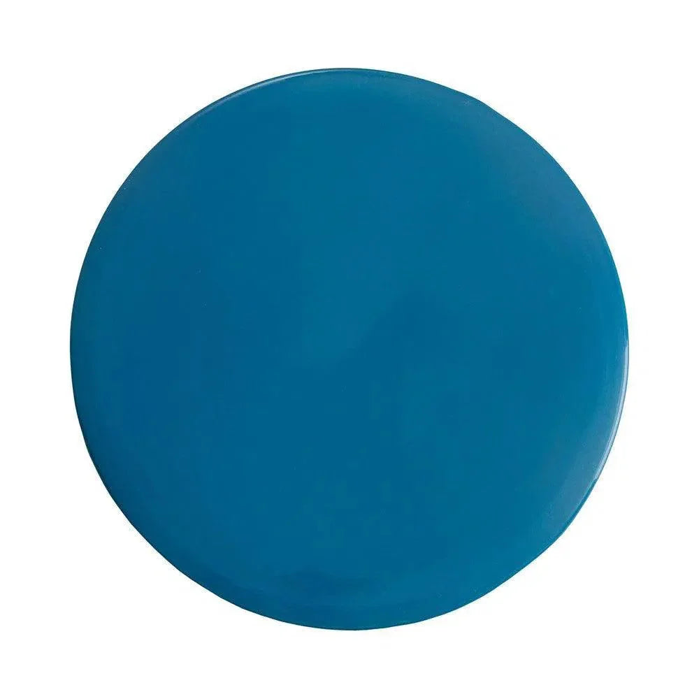 Intrepit 18 in. Round Turquoise Ceramic Garden Stool - LOOMLAN - Emissary - Garden Stools