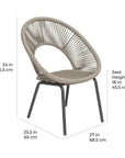 Seasonal Living Ionian 2PC Coconut White Patio Dining Chairs