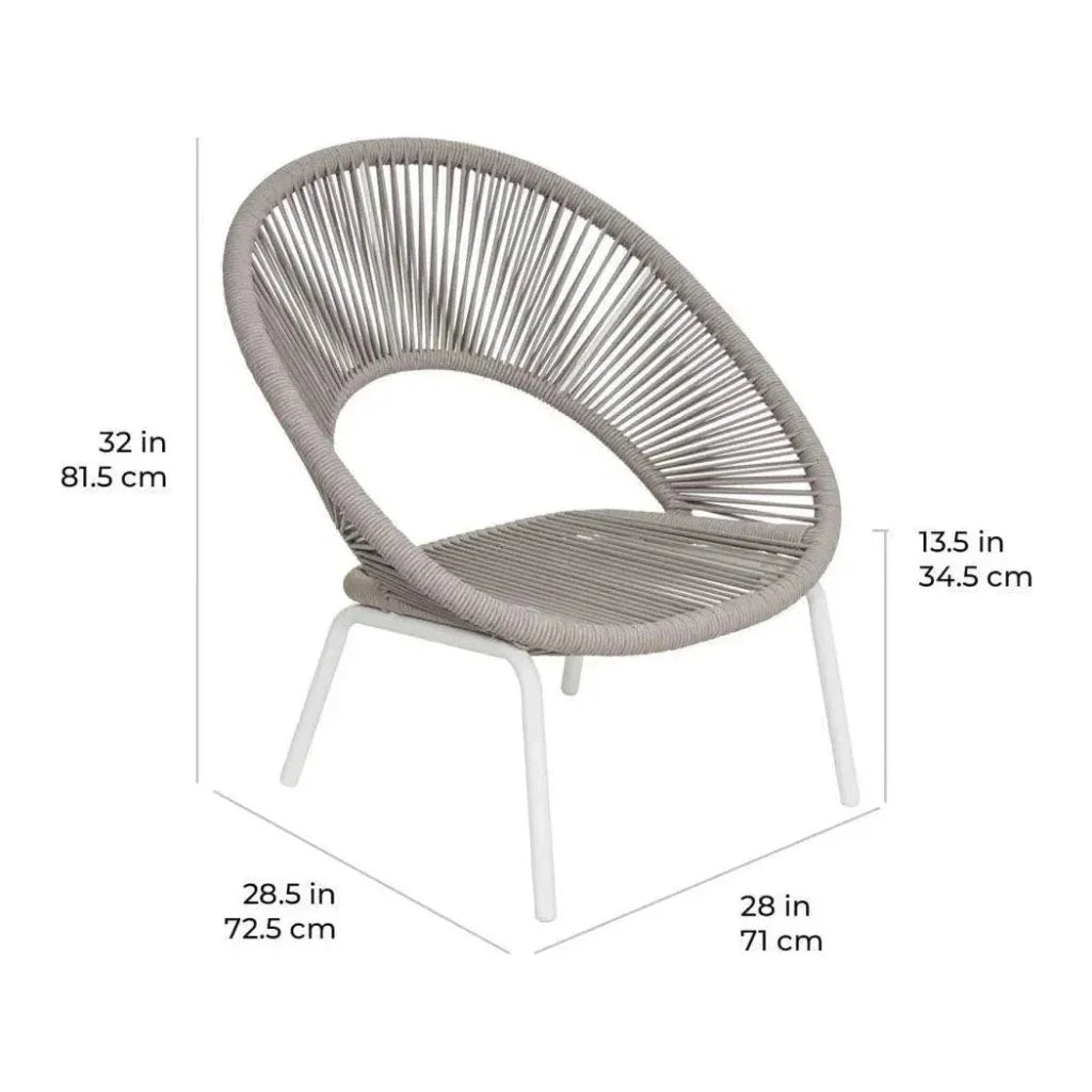 Ionian Lounge Chair - White Outdoor Accent Chair - LOOMLAN - Seasonal Living - Outdoor Lounge Chairs