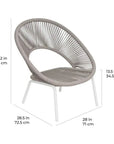 Ionian Lounge Chair - White Outdoor Accent Chair - LOOMLAN - Seasonal Living - Outdoor Lounge Chairs