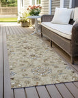 LOOMLAN Rugs Irene Beige Washable Indoor-Outdoor Rug