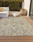 LOOMLAN Rugs Irene Beige Washable Indoor-Outdoor Rug