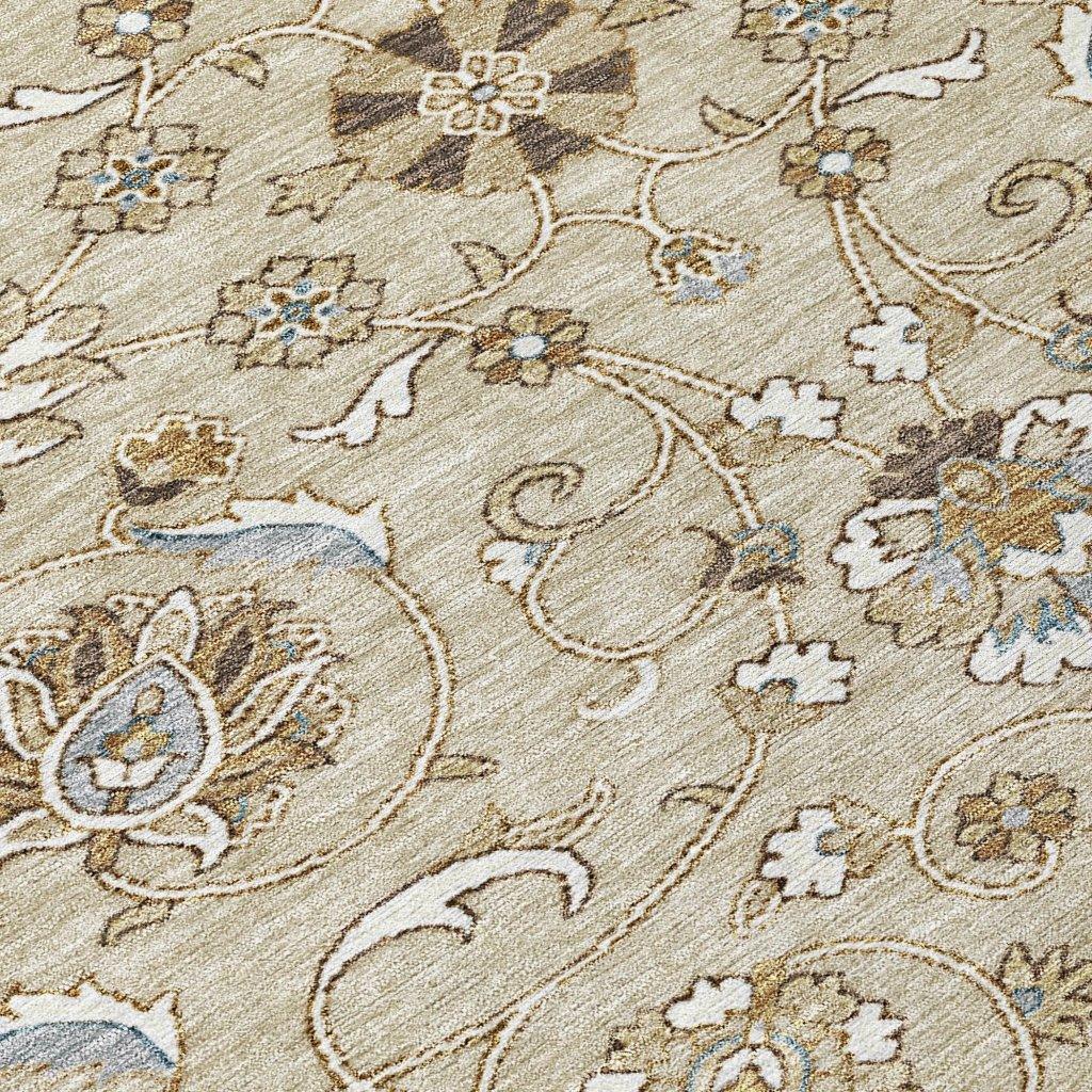 LOOMLAN Rugs Irene Beige Washable Indoor-Outdoor Rug