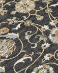 LOOMLAN Rugs Irene Black Washable Indoor-Outdoor Rug