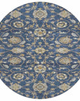 LOOMLAN Rugs Irene Blue Washable Indoor-Outdoor Rug