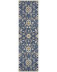 LOOMLAN Rugs Irene Blue Washable Indoor-Outdoor Rug