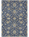 LOOMLAN Rugs Irene Blue Washable Indoor-Outdoor Rug