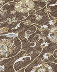 LOOMLAN Rugs Irene Brown Washable Indoor-Outdoor Rug