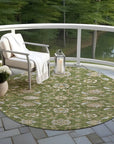 LOOMLAN Rugs Irene Green Washable Indoor-Outdoor Rug