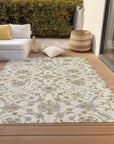 LOOMLAN Rugs Irene Ivory Washable Indoor-Outdoor Rug