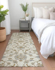 LOOMLAN Rugs Irene Ivory Washable Indoor-Outdoor Rug