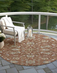 LOOMLAN Rugs Irene Orange Washable Indoor-Outdoor Rug