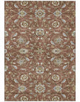 LOOMLAN Rugs Irene Orange Washable Indoor-Outdoor Rug
