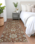 LOOMLAN Rugs Irene Orange Washable Indoor-Outdoor Rug