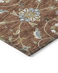 LOOMLAN Rugs Irene Orange Washable Indoor-Outdoor Rug