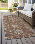 LOOMLAN Rugs Irene Orange Washable Indoor-Outdoor Rug