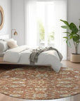 LOOMLAN Rugs Irene Orange Washable Indoor-Outdoor Rug