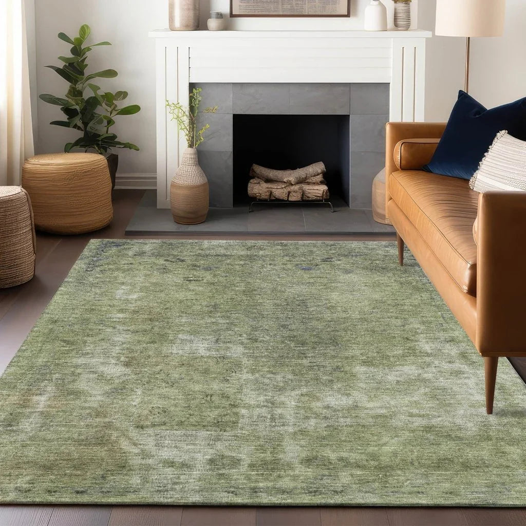 LOOMLAN Rugs Isadorae Aloe Washable Indoor-Outdoor Rug