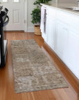 LOOMLAN Rugs Isadorae Brown Washable Indoor-Outdoor Rug
