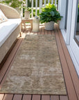 LOOMLAN Rugs Isadorae Brown Washable Indoor-Outdoor Rug