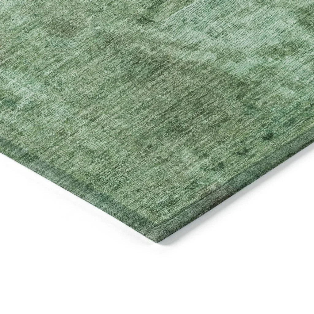 LOOMLAN Rugs Isadorae Green Washable Indoor-Outdoor Rug