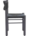 Iska Aluminum Black Armless Dining Chair 2PC - LOOMLAN - Zuo Modern - Outdoor Dining Chairs