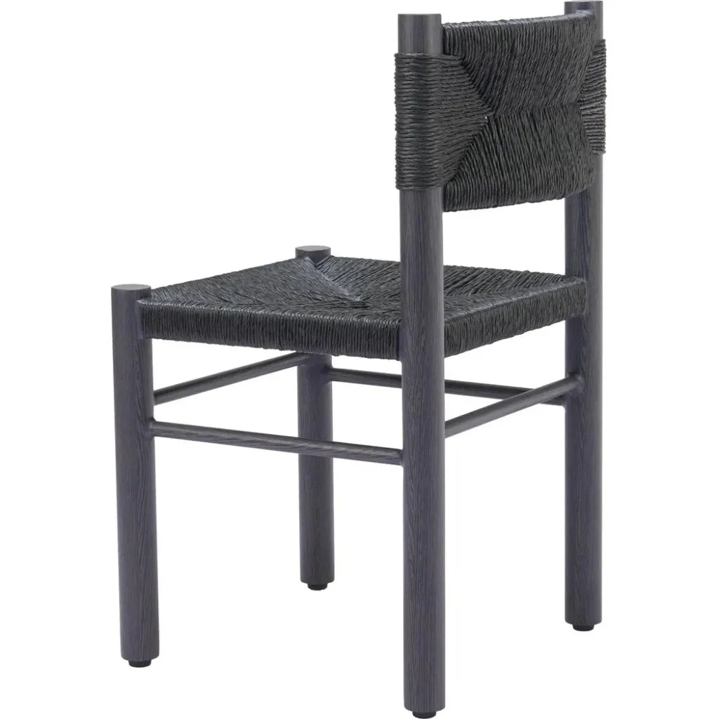 Iska Aluminum Black Armless Dining Chair 2PC - LOOMLAN - Zuo Modern - Outdoor Dining Chairs